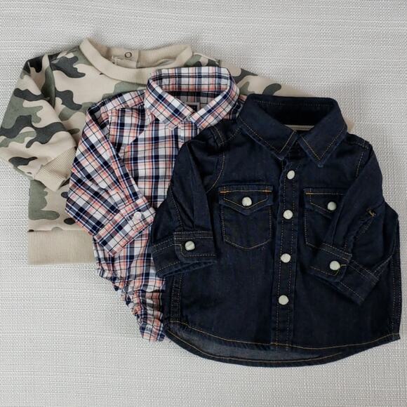 Janie & Jack Gap Cotton On long sleeve bundle 0-3M - Picture 1 of 14